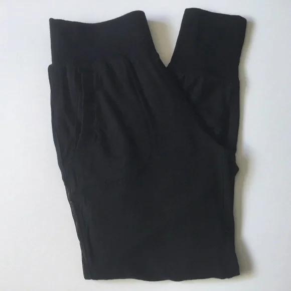 Athleta Joggers Very Soft Knit Woman XS Black Side Pockets - Picture 3 of 11